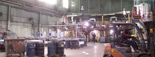 inside of a chemical factory in Hamilton Ontario