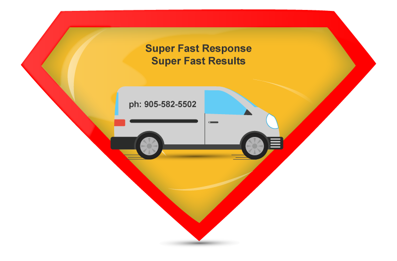 superman symbol pest control van illustration