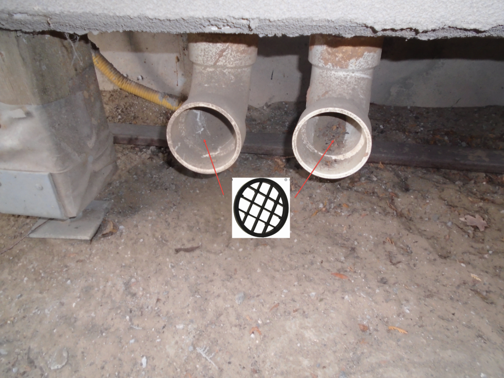 pest control mesh for plumbing pipes beneath the house