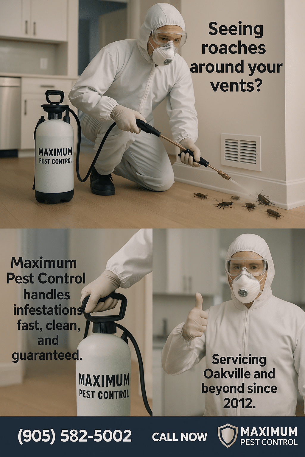 Cockroach pest control service (905) 582-5502