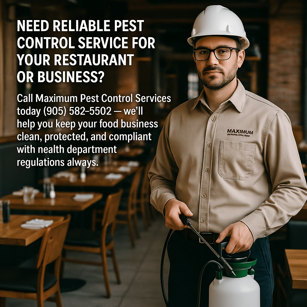 reliable pest control service for your restaurant (905) 582-5502