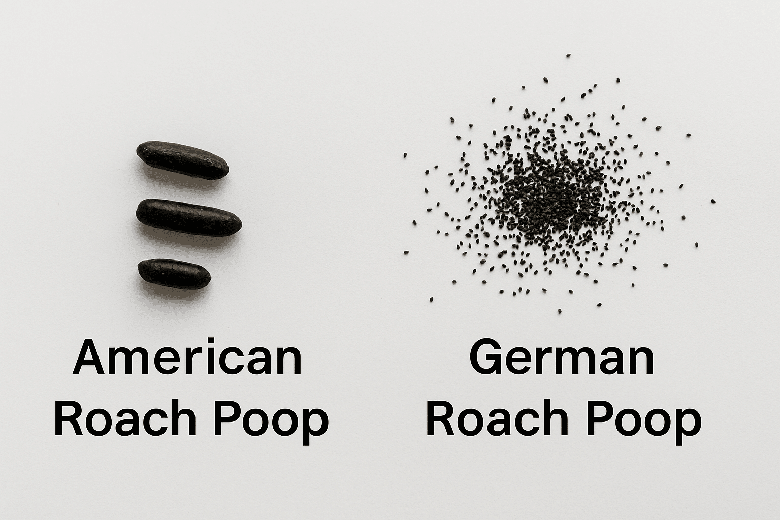 German roach poop VS American roach poop