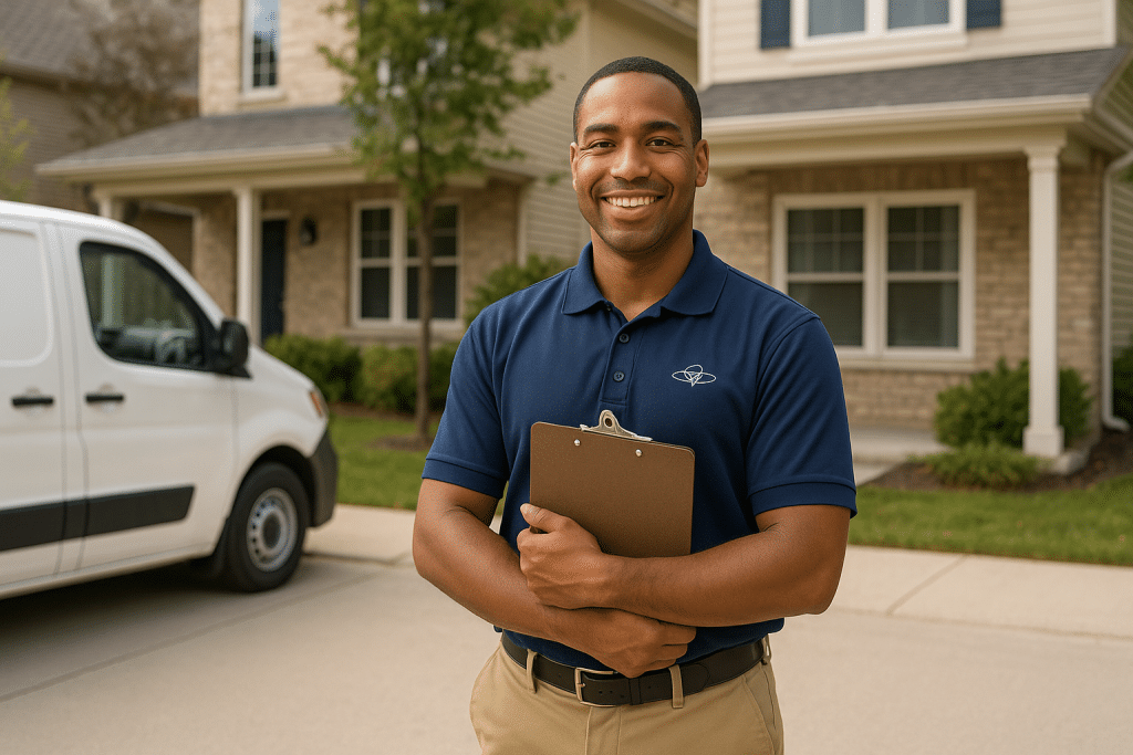 Friendly pest control technician 905-582-5502