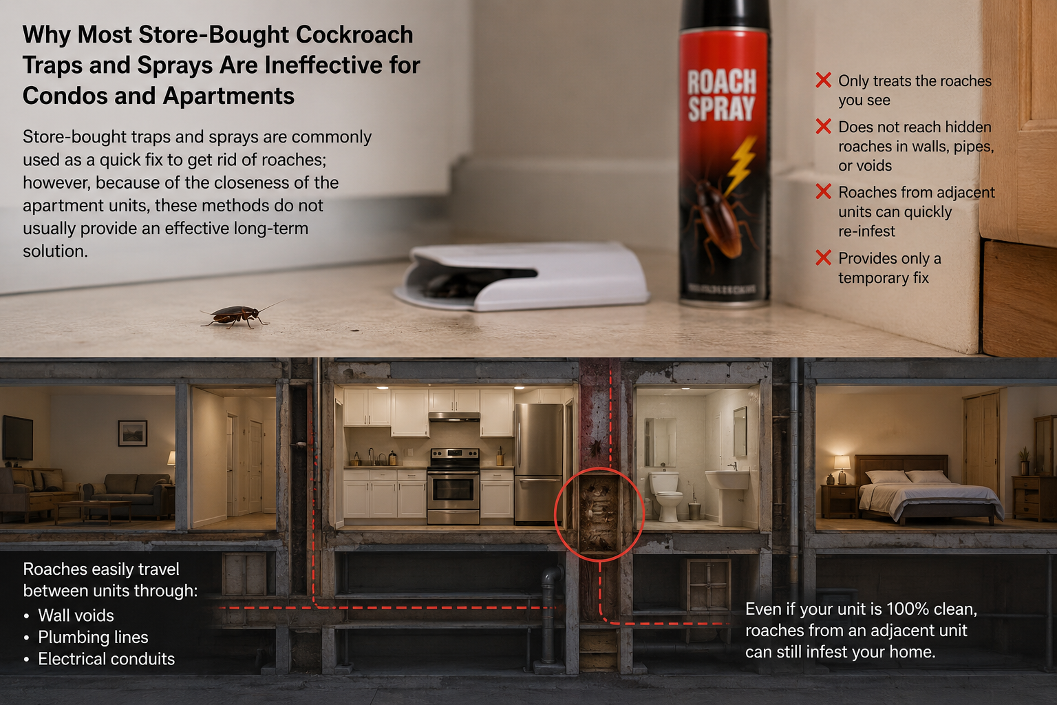 Store-Bought Cockroach Traps and Sprays Are Ineffective