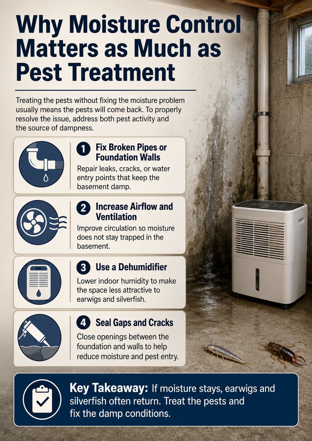 Moisture control and pest prevention tips